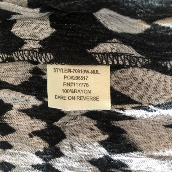 LoveStitch NWT Vici Women’s Kaleidoscope Adjustable Midi Dress Small Black Taupe - Picture 14 of 16